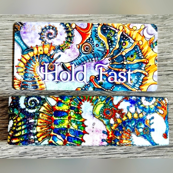 ZOX "HOLD FAST" #249 Seahorse Rainbow Moonstone COLLECTIBLE RARE WRISTBAND - Picture 1 of 5